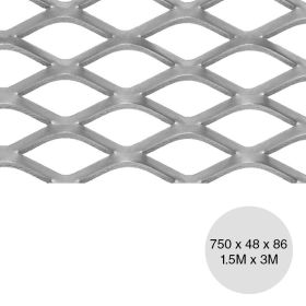 Metal desplegado extrapesado 750 x 48 x 86 x 20kg/m² hoja 1.5m x 3m