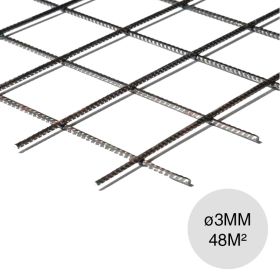 Malla galvanizada electrosoldada ø 3mm separacion 50mm x 150mm rollo x 2m x 24m x 48m²