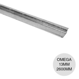Perfil construccion seco omega 13 galvanizado 13mm x 69mm x 2600mm