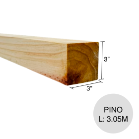 Tabla de pino p/construcción 3'' x 3'' x 3.05m