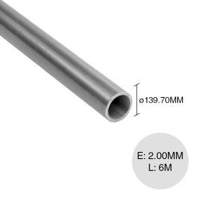 Caño redondo estructural acero 2.00mm x ø 139.70mm - ø 5 1/2" x 6m