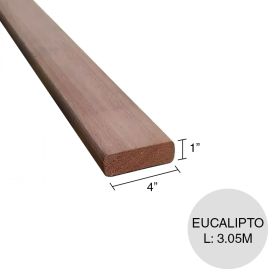 Tabla deck Eucaliptus Grandis 1" x 4" x 3.05m pack 5u x 1.54m²