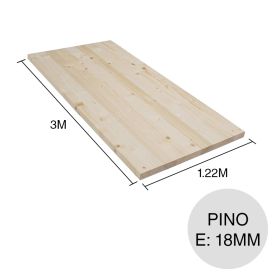 Tablero compensado Pino c/nudo 18mm x 1.22m x 3m