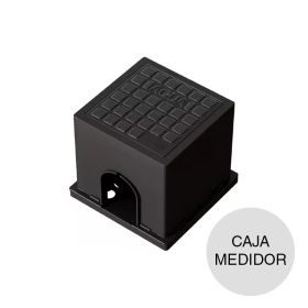 Caja vereda domiciliaria p/medidor de agua polipropileno negro 165mm x 200mm x 200mm