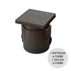 Camara desengrasadora reforzada polietileno negro 1 entrada x ø 110mm / 1 salida x ø 110mm