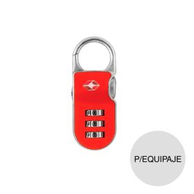 Candado combinacion YTP2 TSA p/equipaje 3 digitos zinc rojo