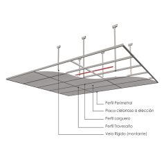 Cielorraso desmontable con yeso 610mm x 1220mm