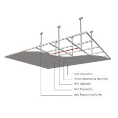 Cielorraso con placas desmontables 610mm x 610mm