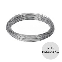 Alambre p/atar galvanizado calibre Nº14 x ø 2.03mm rollo x kg