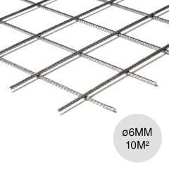 Malla acero electrosoldada Sima Q188 ø 6mm separacion 150mm x 150mm medidas 2m x 5m x 10m²