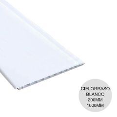 Cielorraso y revestimiento PVC blanco 10mm x 200mm x 1000mm