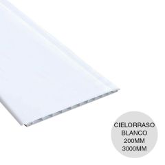 Cielorraso y revestimiento PVC blanco 10mm x 200mm x 3000mm