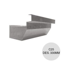 Canaleta americana gris C25 Des. 330mm x 2.44m