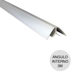 Perfil cielorraso PVC angulo interno blanco 15mm x 3m