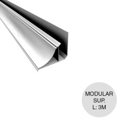 Perfil moldura superior PVC blanco 25mm x 40mm x 3m