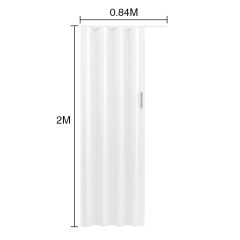 Puerta interior plegable PVC reforzada blanco 6mm x 840mm x 2m