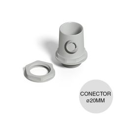 Conector tubo rigido y corrugado Sistelectric termoplastico ø20mm
