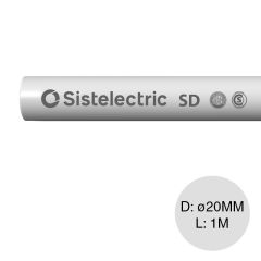 Tubo rigido Sistelectric SD instalaciones electricas embutidas PVC ø20mm x 3m