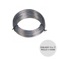 Alambre ovalado galvanizado alta resistencia 15 x 17 rollo x 1000m