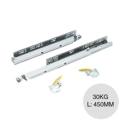 Corredera oculta 30kg cierre suave push open 450mm