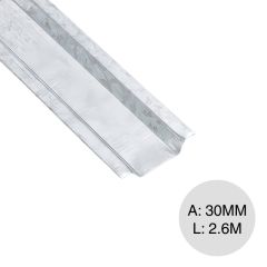 Perfil omega drywall acero galvanizado 0.5mm x 30mm x 2.6m