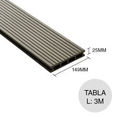 Tabla deck WPC monocapa rayado 326 25mm x 149mm x 3m