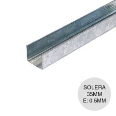 Perfil Drywall solera 35mm x 0.50mm x 2.6m
