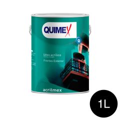 Pintura latex Acrilmex exterior negro mate lata x 1l