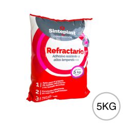 Adhesivo refractario altas temperaturas exterior interior gris bolsa x 5kg