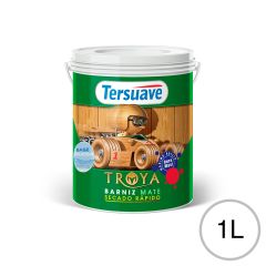 Barniz al Agua Secado Rapido Troya Transparente Mate 1L