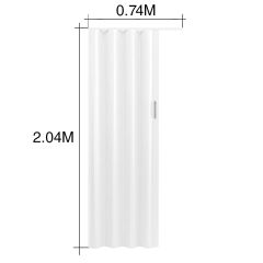 Puerta interior plegadiza ciega blanco 8mm x 740mm x 2.04m