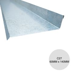 Babeta chapa galvanizada C27 60mm x 140mm x 2.44m