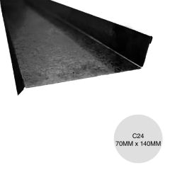 Babeta chapa negra C24 70mm x 140mm x 2.44m