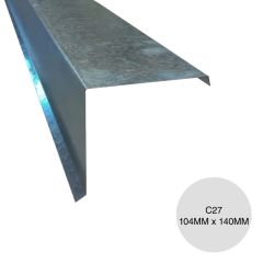 Cenefa chapa galvanizada C27 104mm x 140mm x 2.44m