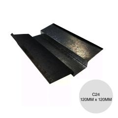 Limahoya chapa C24 prepintado negro 120mm x 120mm x 2.44m