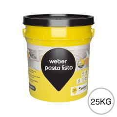 Pegamento adhesivo Weber Pasta Listo interior blanco balde x 25kg