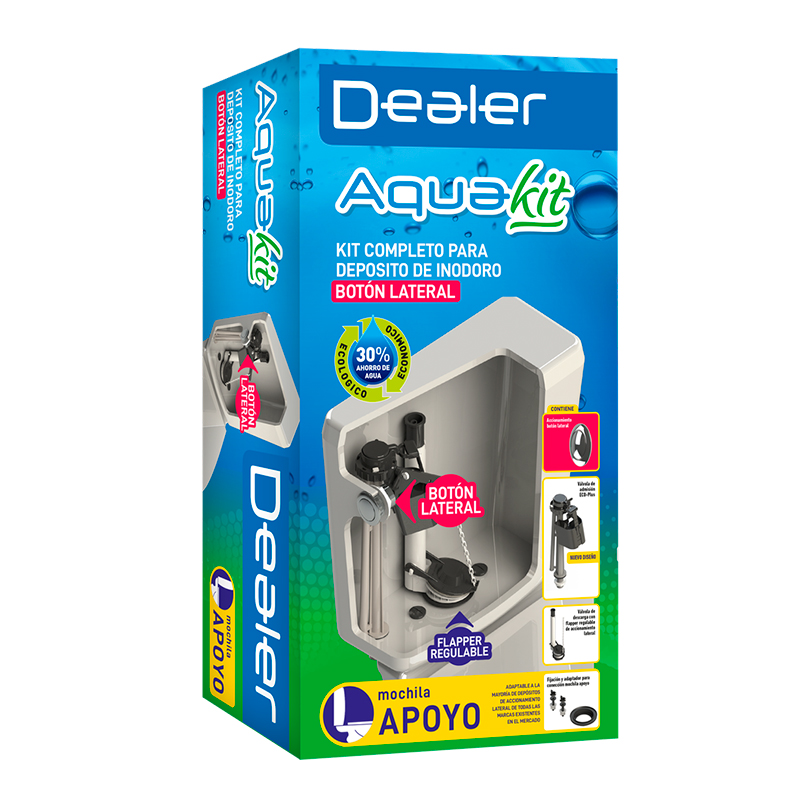 Kit apoyo p/deposito inodoro accionamiento lateral