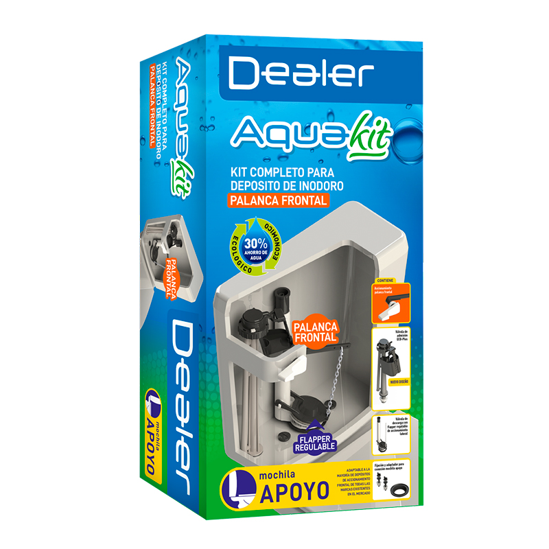 Kit apoyo p/deposito inodoro palanca frontal