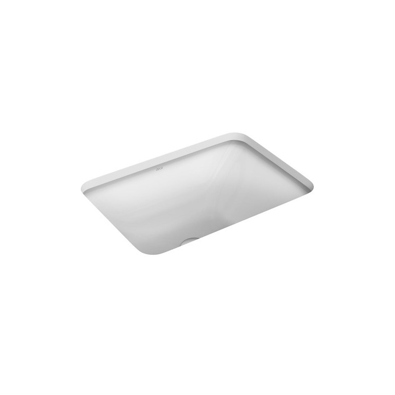 Bacha lavatorio porcelana bajo mesada rectangular blanco brillante 170mm x 355mm x 480mm