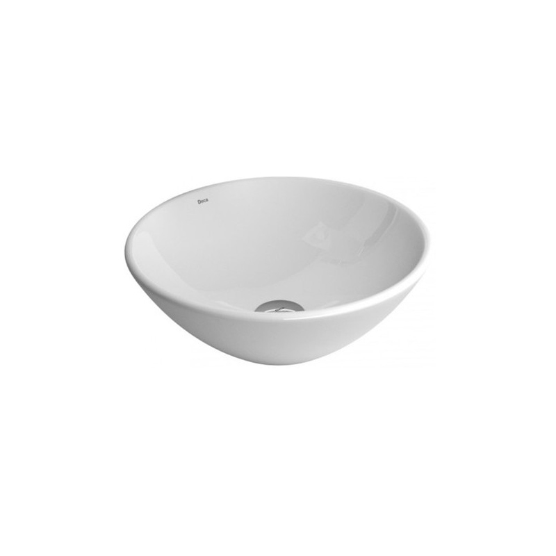 Bacha lavatorio loza bajo mesada redonda blanco brillante 170mm x 400mm x 400mm