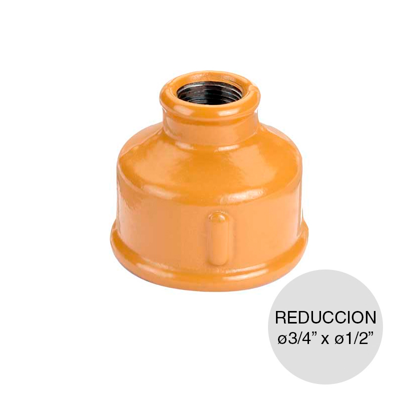 Cupla reduccion Epoxi gas union rosca ø 3/4" x ø 1/2"