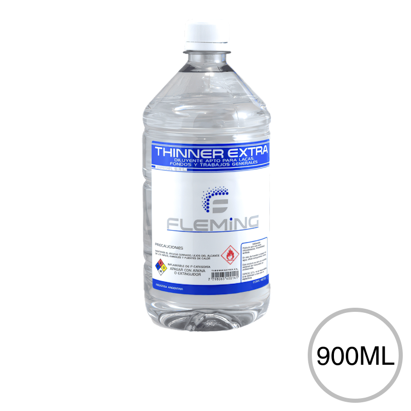 Diluyente thinner Extra pinturas lacas botella x 900ml