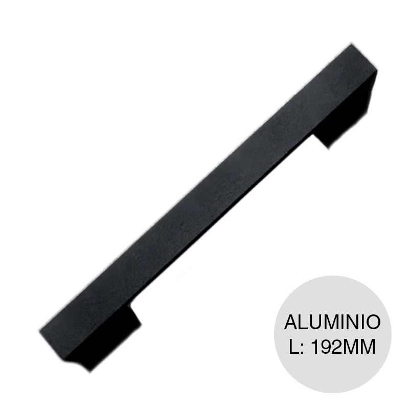 Manija p/muebles Udine aluminio negro 192mm