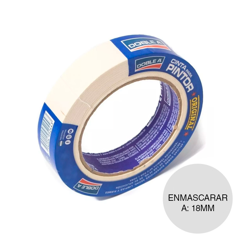 Cinta enmascarar papel C988 pintor profesional blanca rollo 18mm x 50m