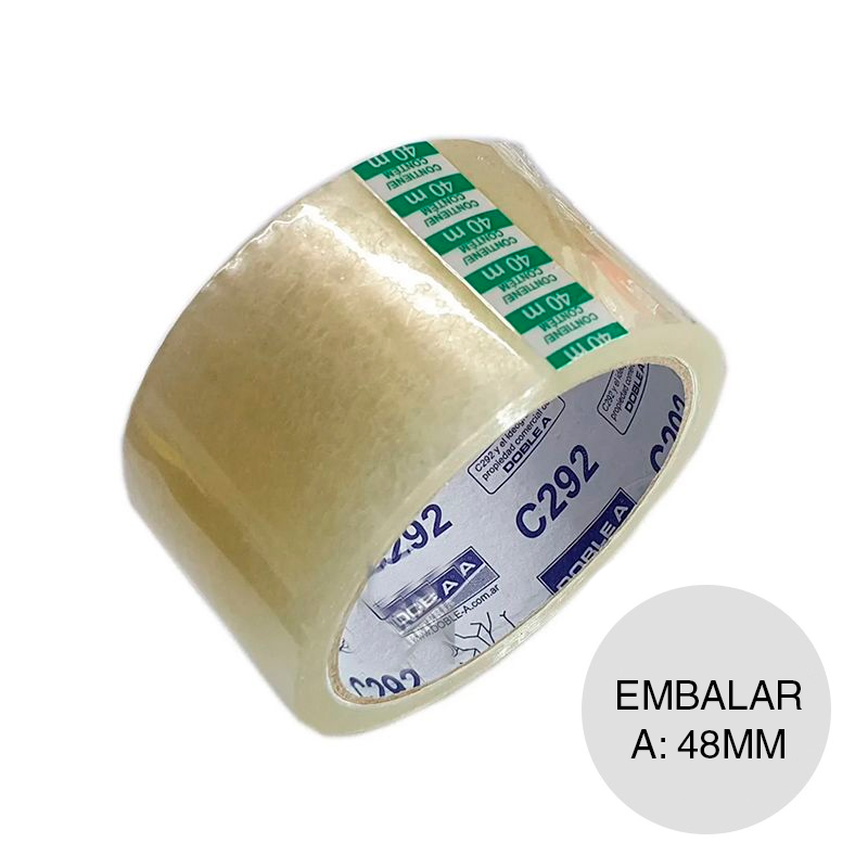 Cinta embalar C293 transparente rollo x 48mm x 50m