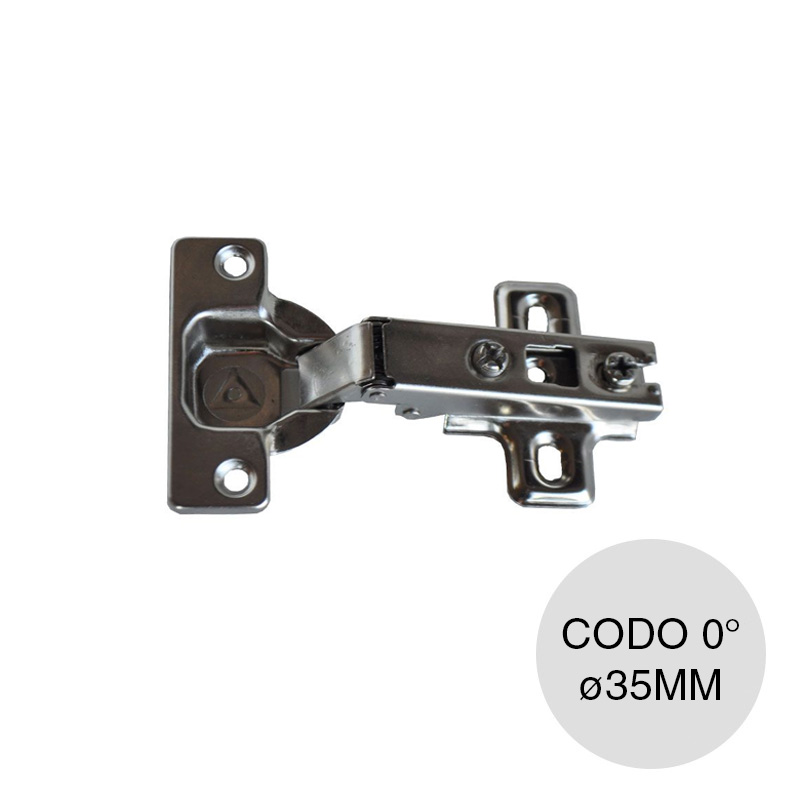 Bisagra cazoleta desmontable Standar codo 0° ø 35mm