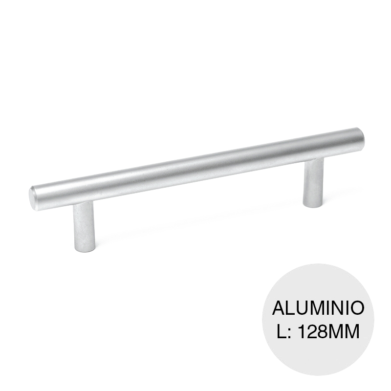Manija p/muebles Barral aluminio 128mm
