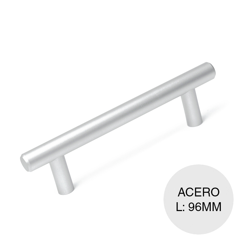 Manija p/muebles Barral acero mate 96mm