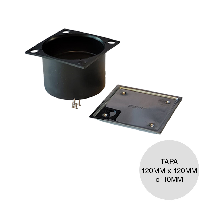 Kit tapa X desagüe polipropileno union deslizante 120mm x 120mm x ø 110mm