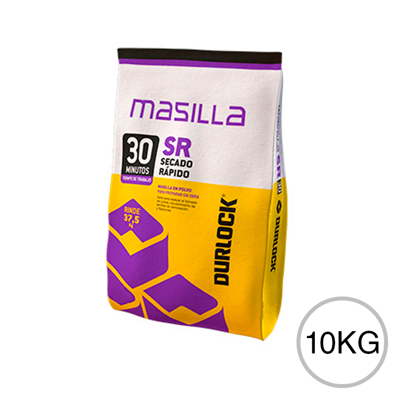 Masilla tomado juntas construccion seco y terminacion interior secado rapido 30' bolsa x 10kg